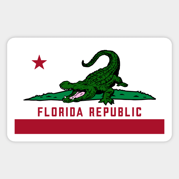 Florida Republic Alligator Sticker by The Libertarian Frontier 